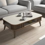 Hanah Home Eylül Mesa de Centro Crema